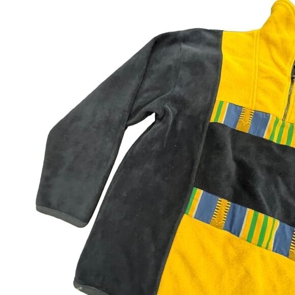 Y2k N8tive Nits Yellow & Black Aztec Long Sleeve Pullover Sweater Large Unisex - Picture 5 of 8